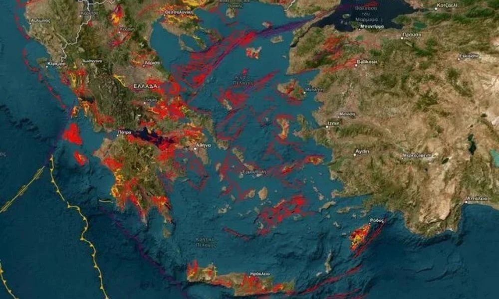 Αυτός είναι ο χάρτης με τα ενεργά σεισμικά ρήγματα στην Ελλάδα-Δείτε ποια είναι